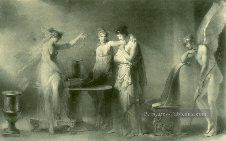 psyché et ses deux sœurs rococo hédonisme érotisme Jean Honoré Fragonard Peintures à l'huile